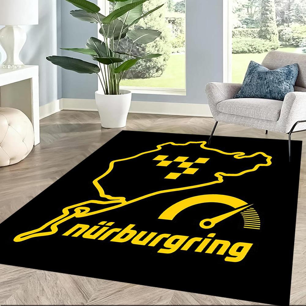 Nürburgring Rennstrecke Quadratische Teppiche sind eine großartige Wahl für Wohnzimmer, Schlafzimmer, Heimdekoration und als Geschenke.