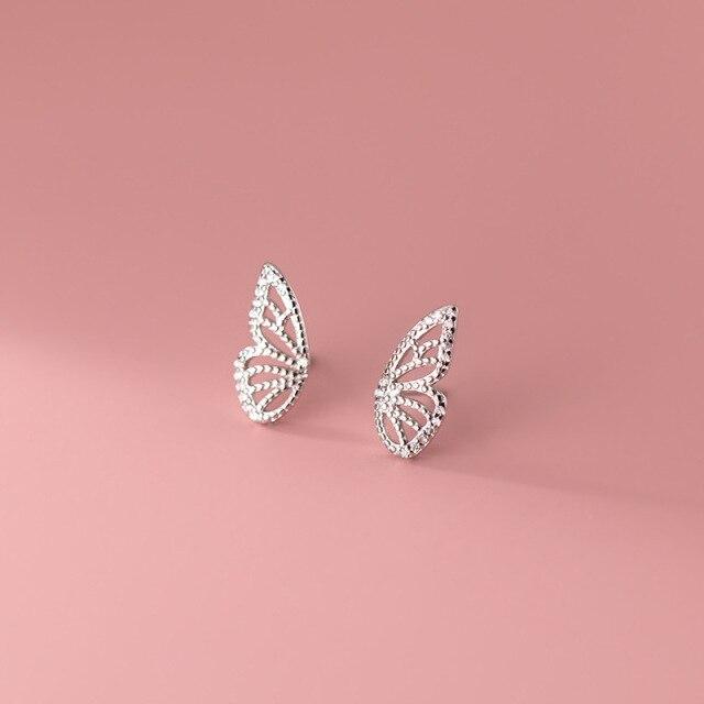 

Серьги-гвоздики Woozu European Simple Butterfly Pave Zircon для женщин, модные, сладкие, свадебные, изысканные, из стерлингового серебра 925 пробы серебряный
