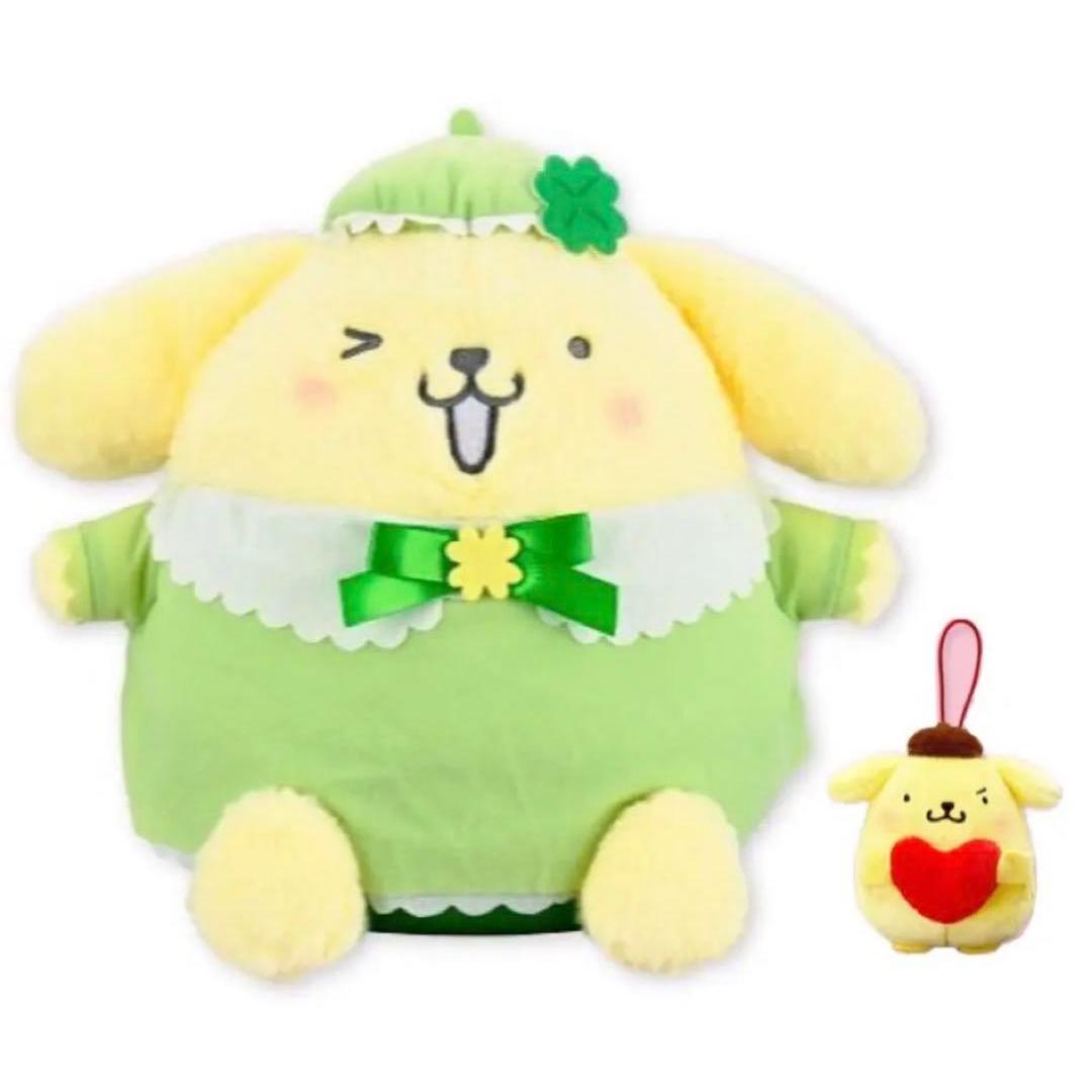 [New and unopened] Sanrio Pompompurin stuffed toy mascot 2-piece set