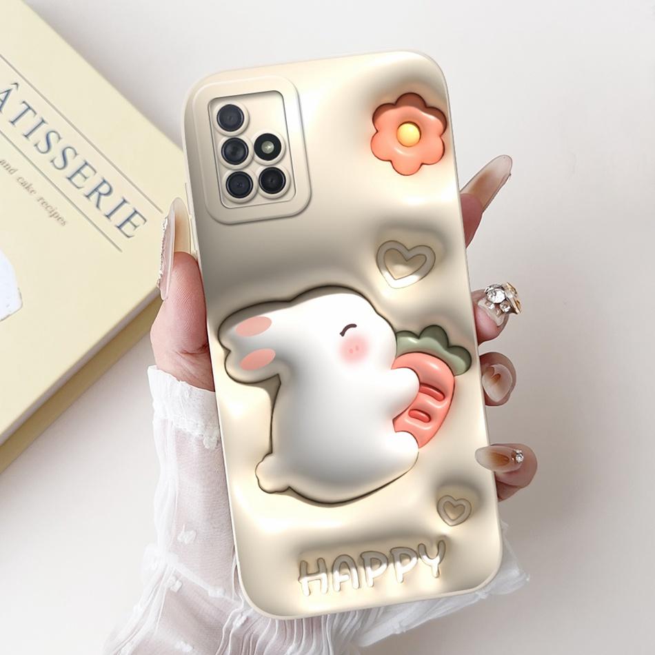 For Samsung Galaxy A71 Cute Panda Cat Cartoon Phone Case For Samsung A71 4G SM-A715F Soft Silicone Shockproof Cases