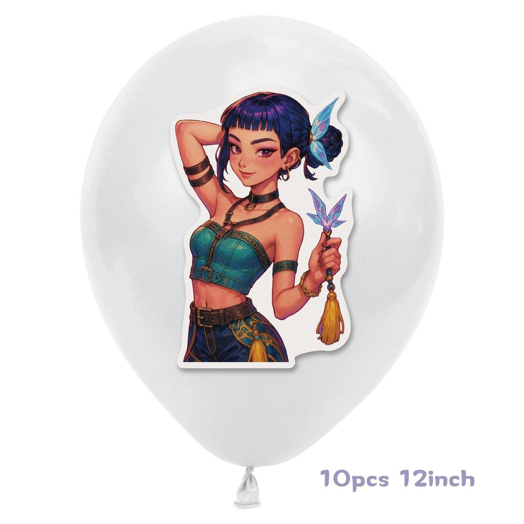 Demon Hunter Party Decorations Set: Banners, Cake Toppers, Balloons, Props for Theme Birthdays