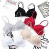 Soutien-gorge Femme Sexy Dentelle Bralette Florale Sans Armatures Bonnets A B Lingerie Sexy Doux Couleur Unie Soutien-gorge