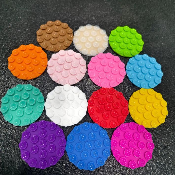 Available Silicone Phone Holder, 24-Piece Set with Square Suction Cups, Single-Sided Adhesive, 6.8g Each