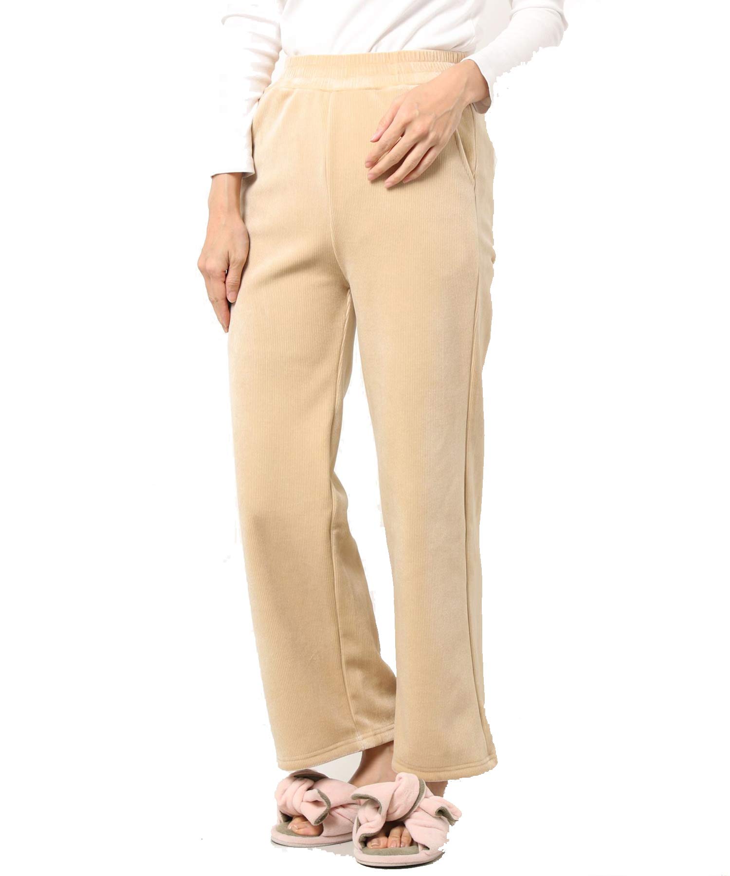 

warm corduroy pants for fall and and comfortable with a elastic waist and long Available in plus sizes for fall and fleece Women s fleece-lined, бежевый