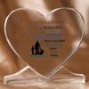 Heartfelt Grandson Gift From Grandparents - Inspirational Acrylic Heart Keepsake with Loving Message, Birthdays, Graduations, Christmas, Valentine'S