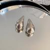 Silver Needle Water Drop Doudou Geometric Earrings European and American Personality Design Sense Earrings Niche Simple Metal Wind Earrings