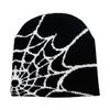 Beanie Fine 2026 Hot Colorful Spider Web Jacquard Acrylic Silk Stretch Textured Charms Golf Beanie Cap