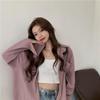 Women's Summer UV Protection Ice Silk Cardigan – Loose Fit, Breathable, Solid Color, Long-Sleeve, Plus Size