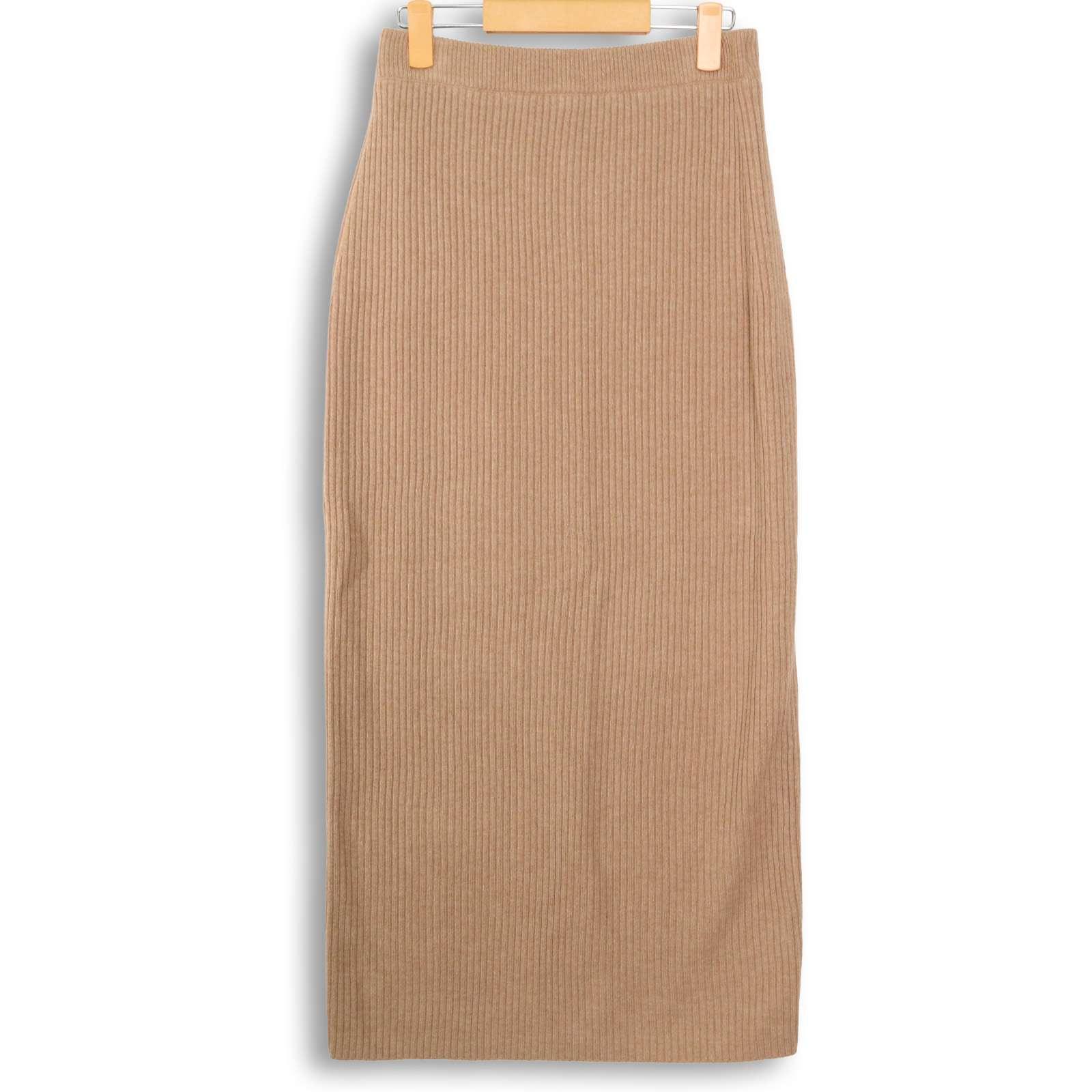 PLST Autumn/Winter Knit Rib Knit Tight Pencil Skirt Sz.L Ladies