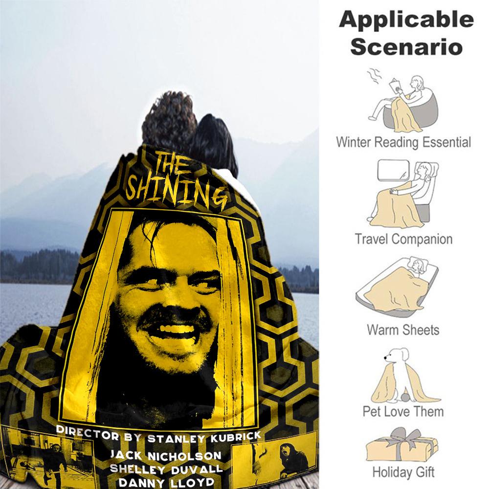 1pc THE SHINING Outdoor Flannel Blanket Soft Plush Decor for Picnics, camping,Bedroom, Playroom, or Lunch Break, Perfect Gift