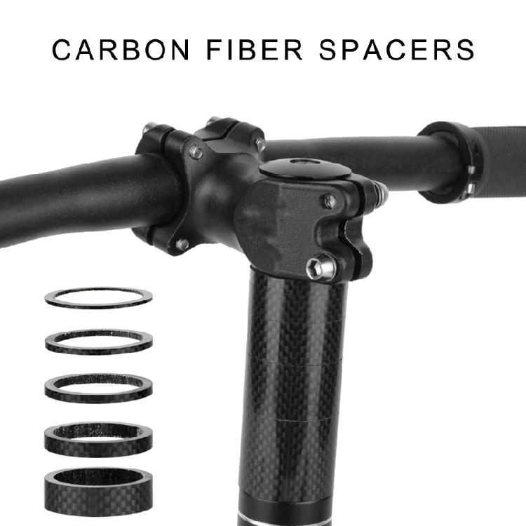 7/9Pcs Carbon Fiber Headset Spacer Replacement Road Bike Stem Washer Bicycles Handlebar Stem Rise Up Adjust Washers