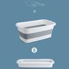 Portable Silicone Folding Car Wash Bucket Large Mop Bucket, Rectangular Thickened Plastic Household