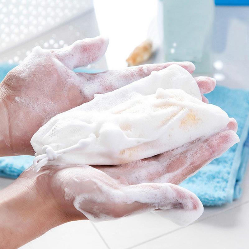 Soap Net Mesh Bag For Foam Face Wash Exfoliating Bag And Soap Pouch Face Wash Milk Foaming Net For Bubble Making 12*9cm