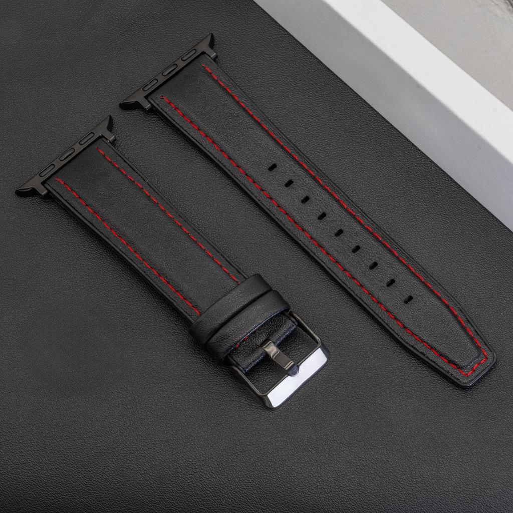Leather Strap for Apple Watch Band Ultra 2 49mm 46mm 44mm 45mm 42mm 41mm 40mm Bracelet for Iwatch Series 10 9 8 7 6 5 4 Correas