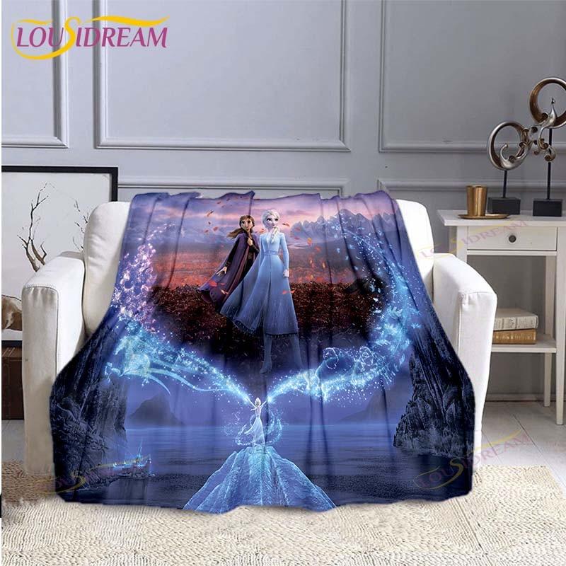 Gefrorene Mode-Decke Anime Flanell Bett-Überwurf Weiche 3D-bedruckte Cartoon-Decke Sofa Reise Camping Kinderdecke