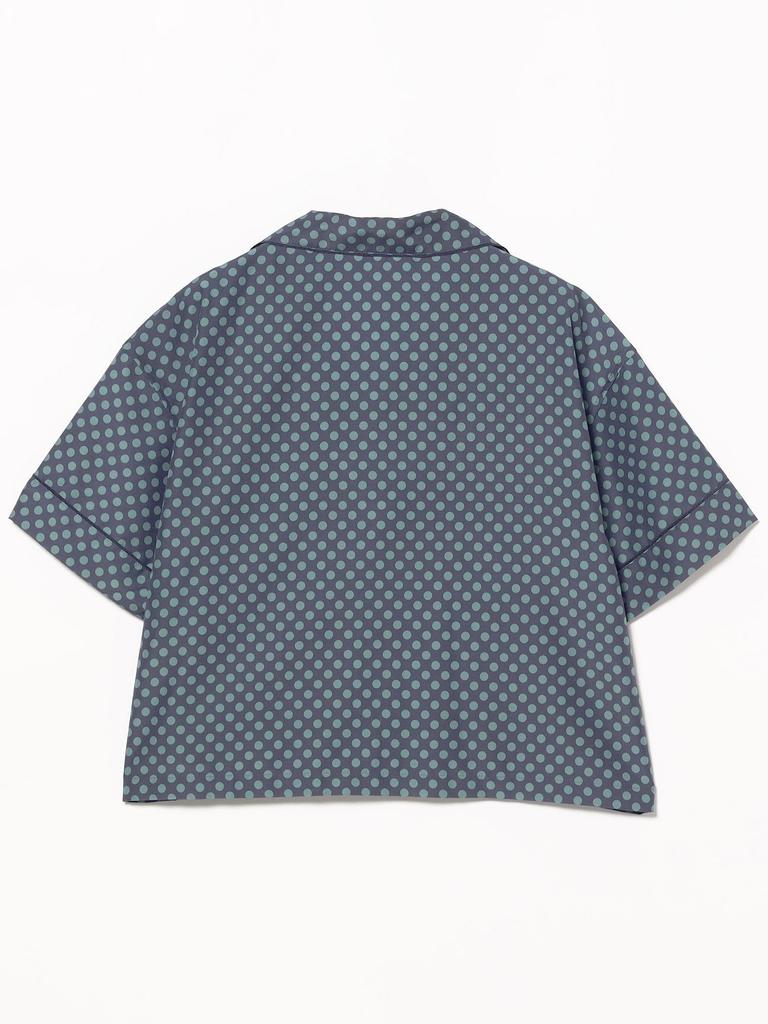 Beams Boy Women's Short Sleeve Polka Dot Shirt, Navy, Free Size