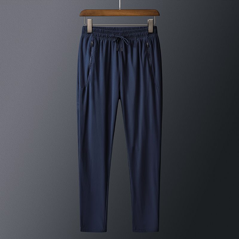 Casual Pants, Quick Drying Pants, Men's and Women's Summer Thin Fit, Foot Binding, Elastic Running, Breathable, Loose Fit, Oversized Sports Pants