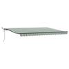 Awning Fabric Green and White 450 X 300 Cm Polyester
