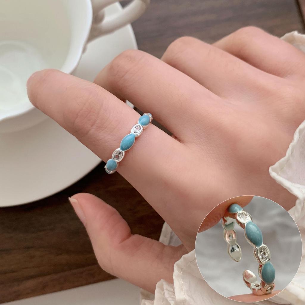 S925 Silver-Plated Imitation Pearl Flower Ring – Elegant Retro Palace Style