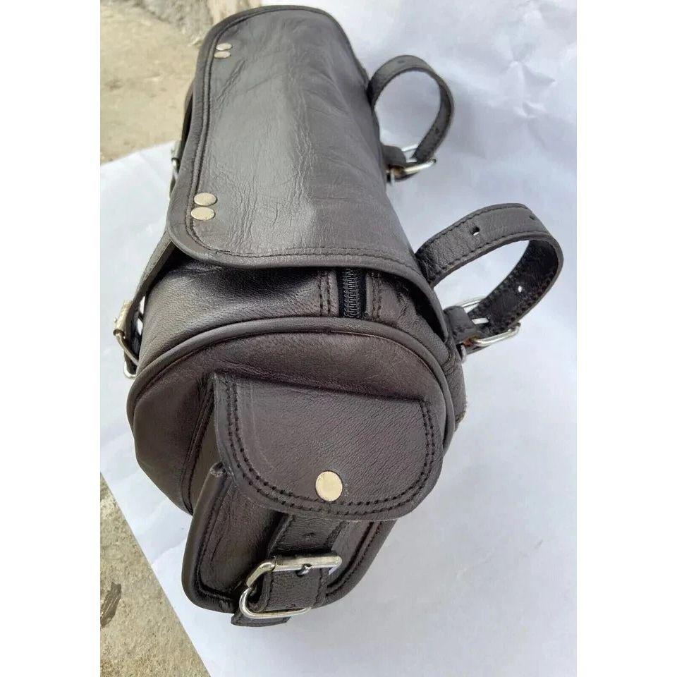 New MOTORCYCLE TOOL BAG MOTORBIKE GENUINE 100% LETAHER TOOL ROLL SADDLE BAG