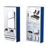 Wall Mount Bracket Vertical Stand with 2 Controller Mounts Display Stand Base for PS5 Slim Digital Edition and Disc Edition