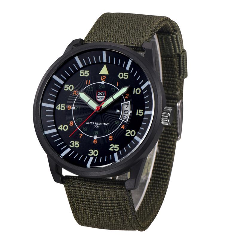 XINEW Men's Quartz Sports Watch with Nylon Band and Date Function