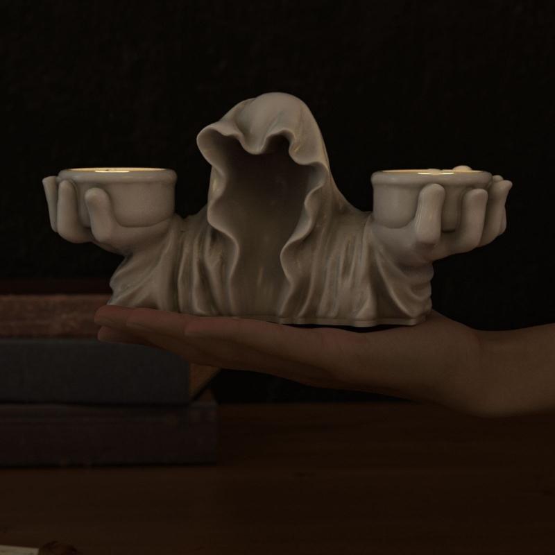 Wizard Candle Holder Silicone Mould For Resin Craft And Halloween Decorations