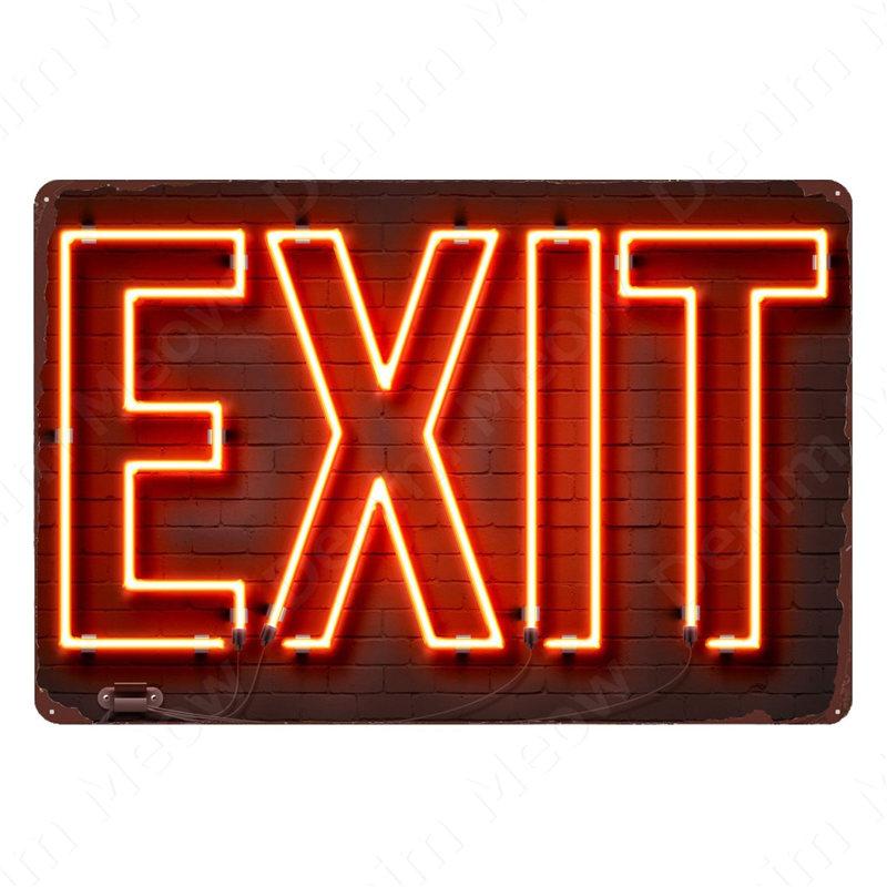 "COME IN WE'RE OPEN " And " SORRY WE'RE CLOSED " Vintage Metal Sign Tin Poster Pub Bar Cafe Shop Entry and Exit Plaque A409
