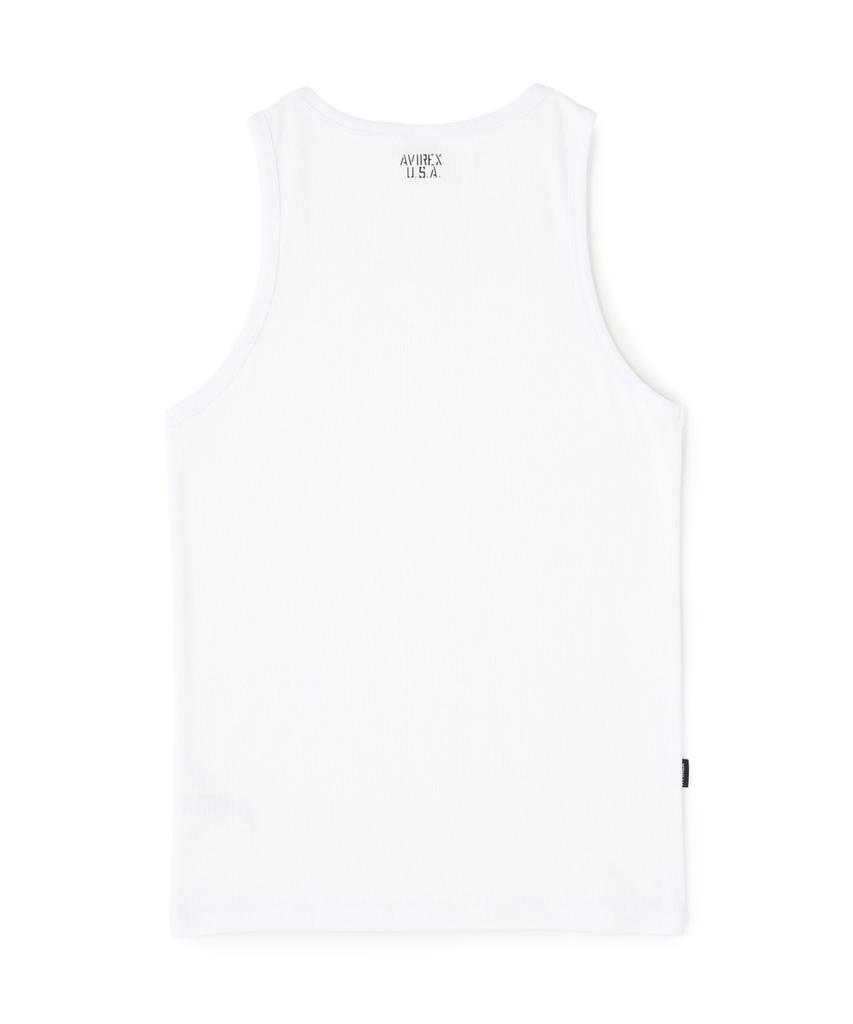 AVIREX DAILY RIB TANK TOP 6143507 S WHITE