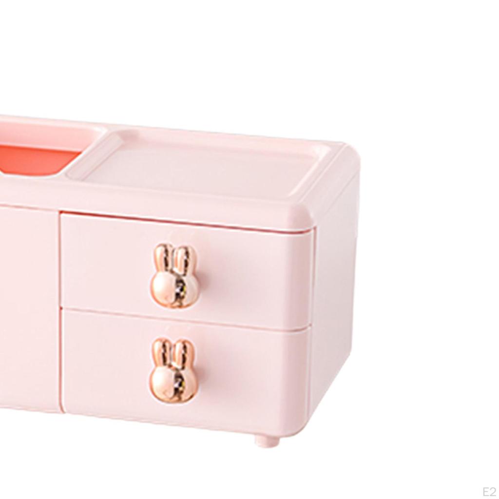 Cute Desk Organizer Makeup Brush Holder Multifunctional Home Decoration Storage Box Stationery Caddy