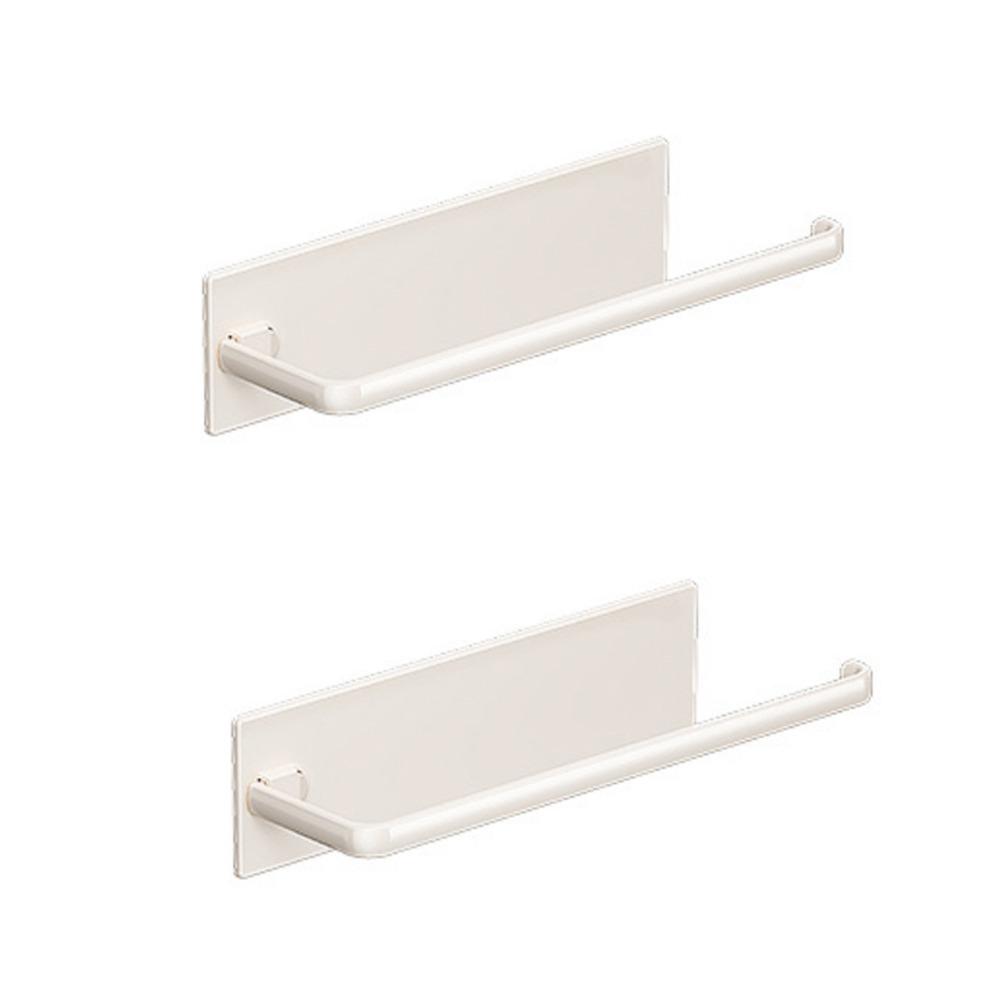 Wall Mounted Roll Paper Storage Rack Space Saving Towel Bar Rack Cling Film Storage Rack  Bathroom
