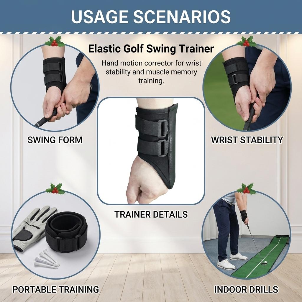 Golf Swing Trainers Hand Motion Corrector With Elastic Resistance For Wrist Stability