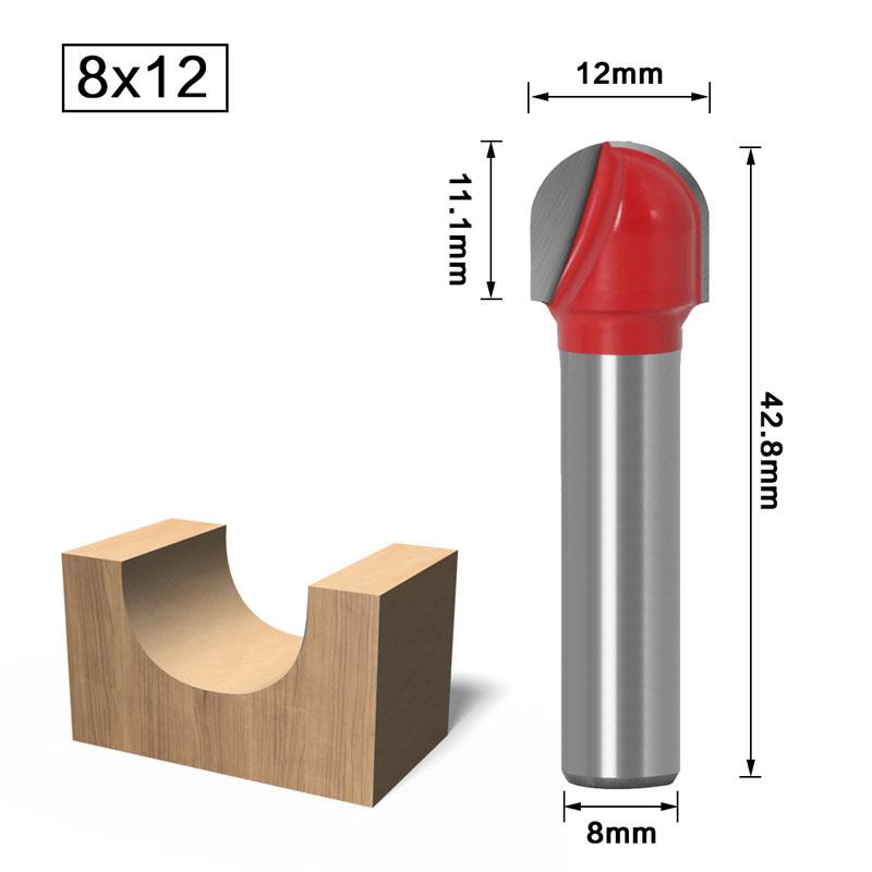 1/5pc 8mm Shank Double Edging Wood Router Bit Tungsten Carbide Cove Box Router Bit Woodworking Milling Cutter
