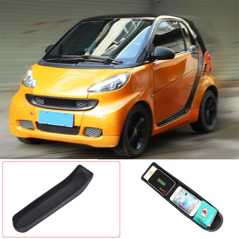 Car Upgrade For Mercedes Benz Smart Fortwo 451 2009-2015 Central Control Handbrake Storage Box Armrest Hidden Organizer