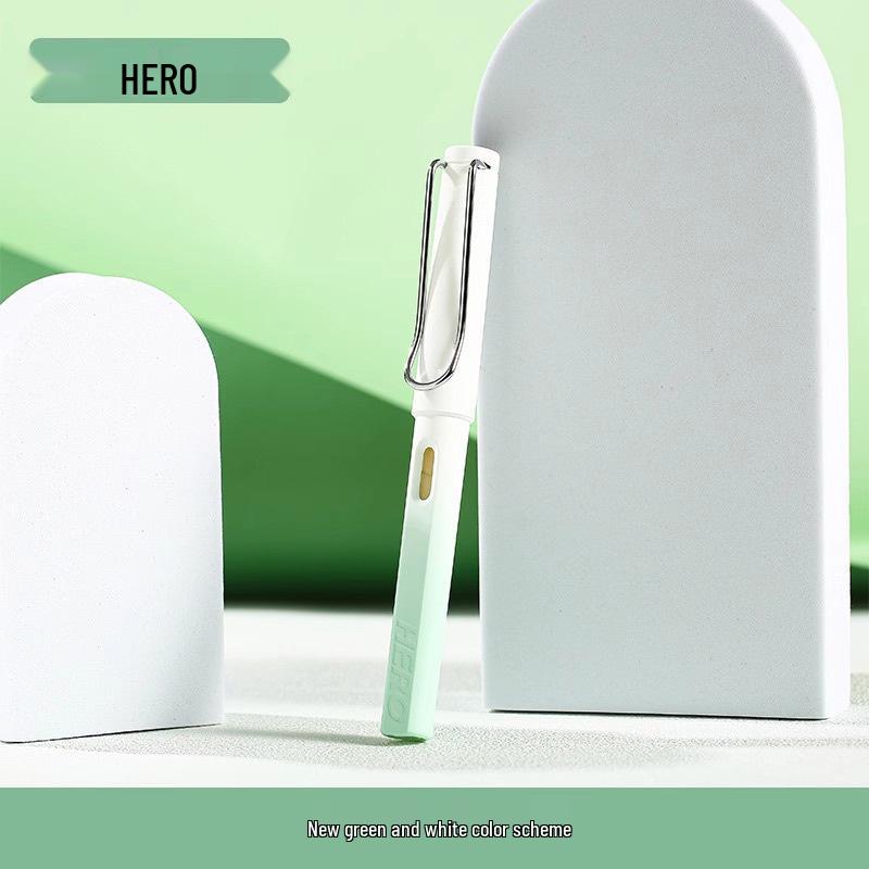 Hero 359B Fountain Pen for Third Grade Students - Beginners Practice Writing Pen with Replaceable Ink Cartridge. 0.38mm