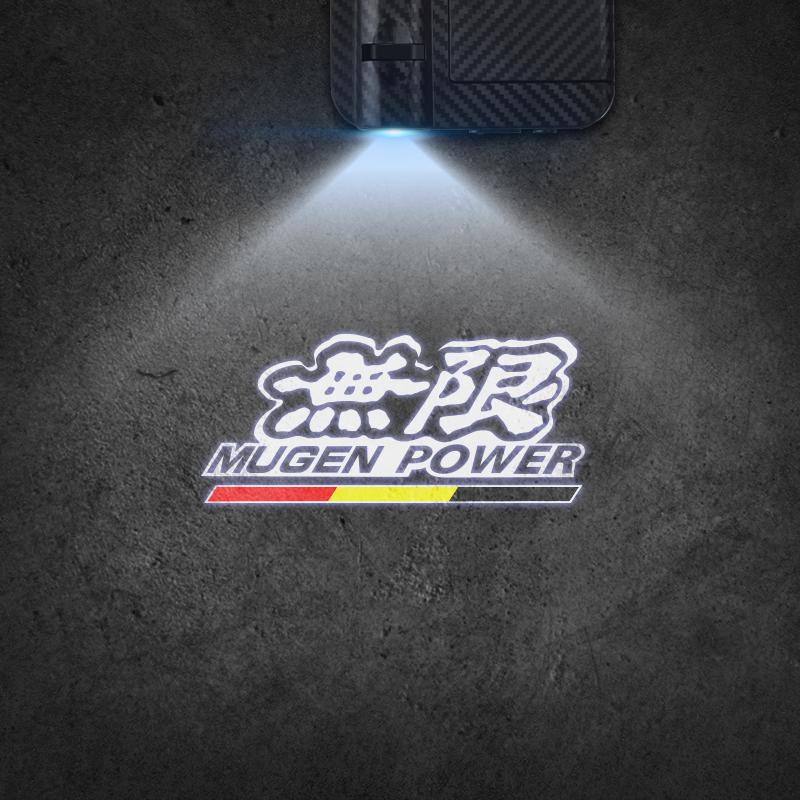 

For Honda Mugen Power Emblem Civic Typer Fit Accord CRV Car Door Light Welcome Lamp Wireless Projector Auto Decoration 1pcs