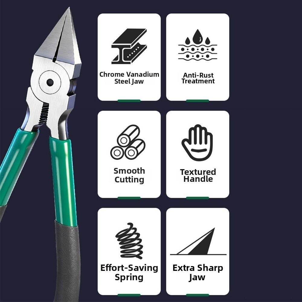 Non Slip Diagonal Cutting Pliers High Carbon Steel Side Cut Pliers Wire Cutter Electronics Repair