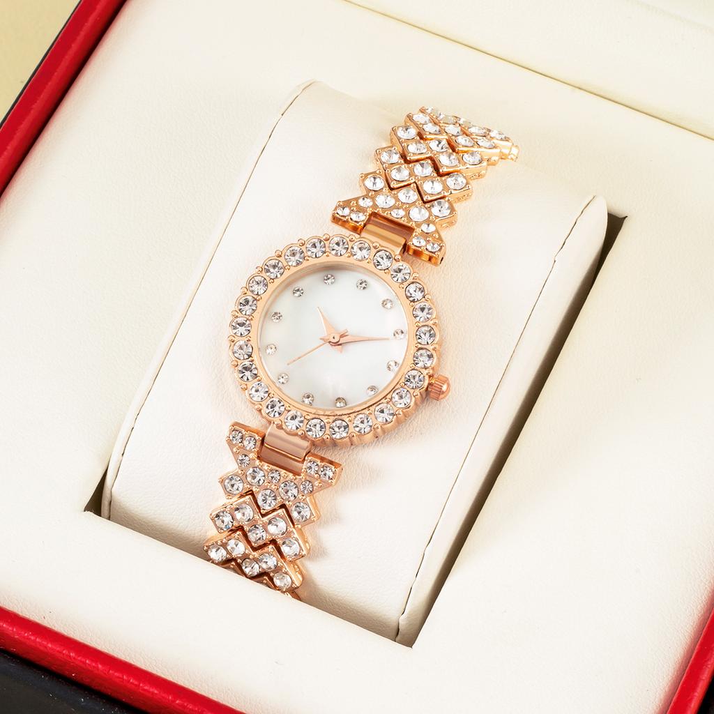 Korean Version Of Women'S Gypsy Star 12 Diamond Watch Douyin Explosion Diamond W Bracelet Simple Casual Watch