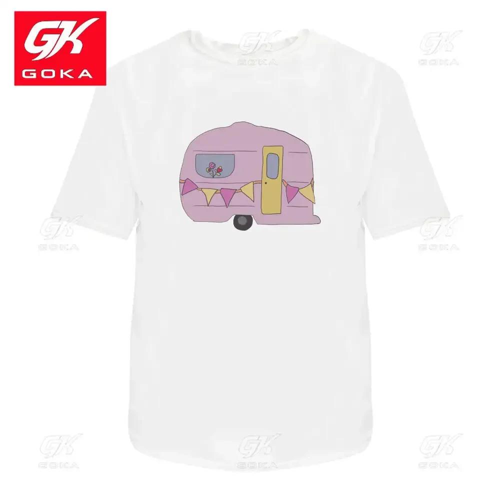 

Pink Caravan Unisexs Womens Cotton T Shirts Graphic Clothing Short Sleeve Vintage Tops Printed Y2K Clothes Classic Unisex T Shirt S