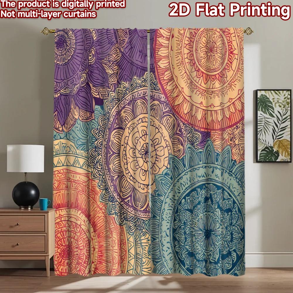 2D flat Photography Backdrop Background cloth Colorful Circular Design 100% Polyester Anniversary for Bedroom decorations