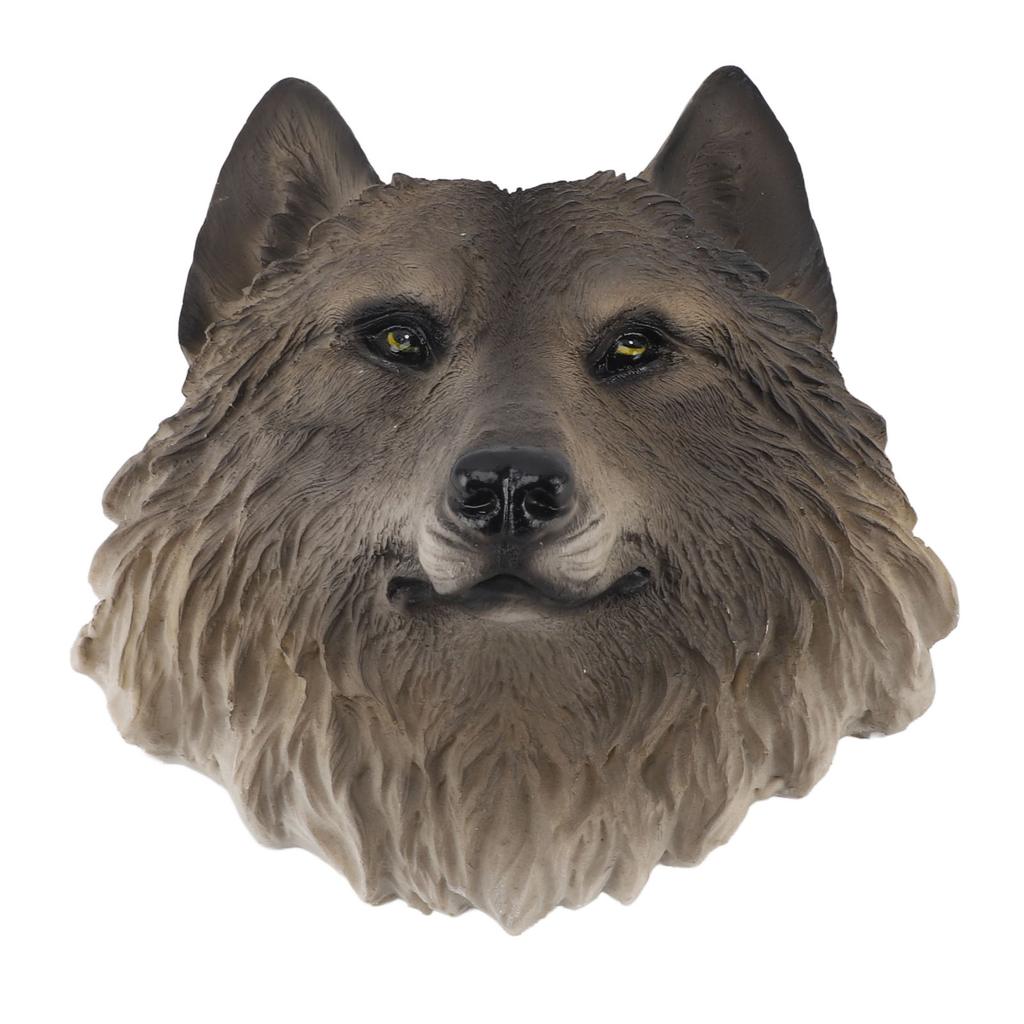 3D Animal Head Statue Resin Wall Decor Realistic Wildlife Sculpture for Living Room Bedroom Bar