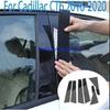 6pcs For Cadillac CT6 2016-2020 Glossy Black PC Window BC Pillar Post Cover Trim
