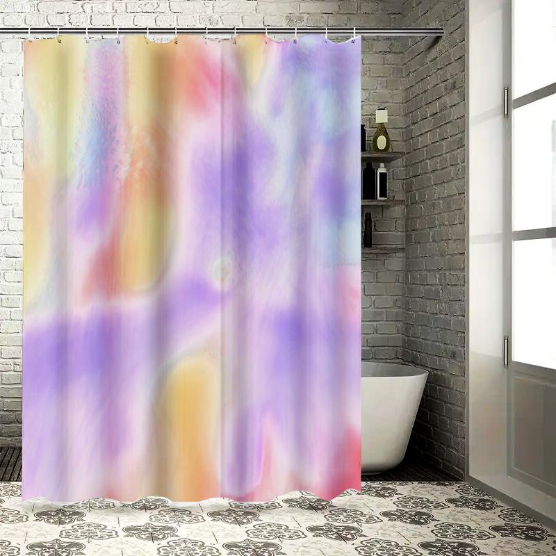 

GAEModern Bathroom Decor Shower Curtain with Colorful Watercolor Design Perfect for Your Bath Space 90x180cm
