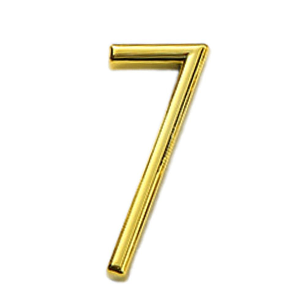 6cm Door Number Sign Creative Self Adhesive Gold Plate Sign 3D ABS Number Stickers Universal