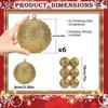 6Pcs/box Big Christmas Balls Gold Glitter Christmas Ball for Xmas Tree Hanging Ornaments Home Party 2025 New Year Gift Navidad