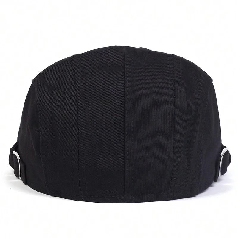 Men Light Board Solid Color Berets Newsboy Caps Hip Hop British Painters Hats Spring and Summer Adjustable Flat Cap