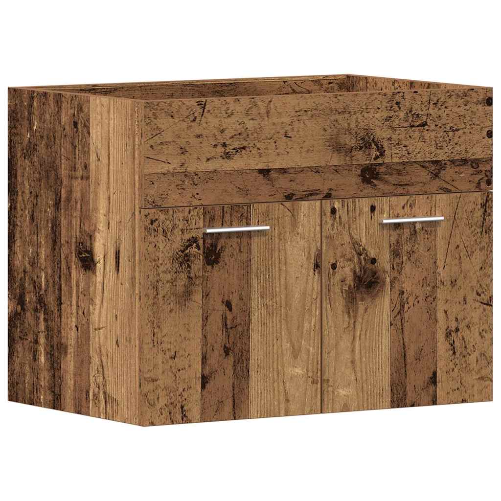 Bathroom Vanity Cabinet with Rustic Wood Effect 60 x 38.5 x 46 cm