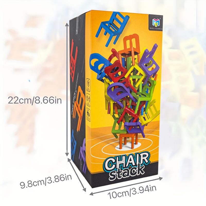 24-42Pc Children'S Puzzle Folding Chair Toy Parent-Child Interactive Game For Kids Chair Stack Party Game Juego Social Games