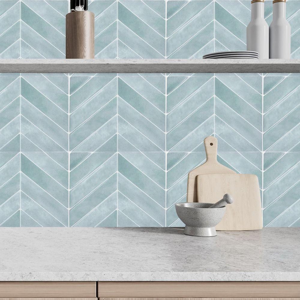 

11.4 x 9 Wallpaper Waterproof Stick Tile Durable Peel and Stick Backsplash for Kitchen Bathroom YJC0352