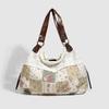 Neue florale Patchwork-Damentasche Vintage-Spitzenbesatz Pendler-Umhängetasche Trendige vielseitige Handtaschen für Damen 2026